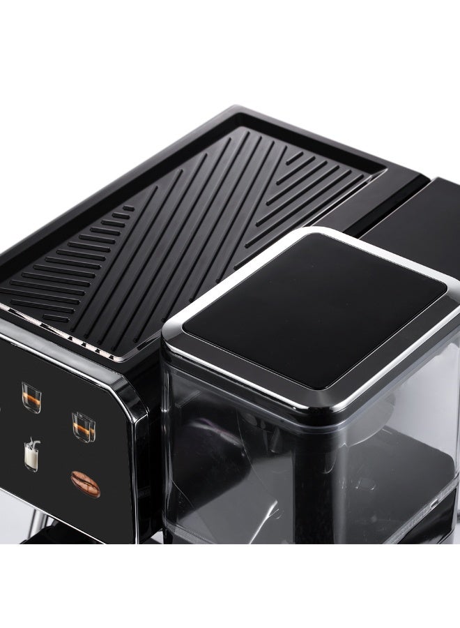 آر إيه أف ماكينة قهوة RAF بقوة 1450 واط - ماكينة إسبريسو مع مطحنة، وخافق حليب، وخزان سعة 900 مل، وخاصية التخمير المزدوج وسهولة الصيانة - Image 4