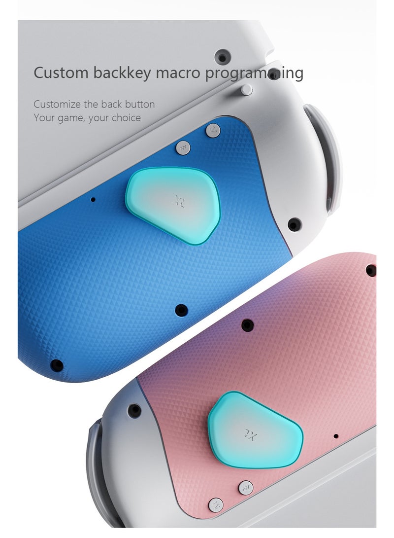 Classic Joycon LinYuvo KS52 Bluetooth Game Controller for Switch, Switch Lite, Switch OLED with Color RGB Light, Super Smart Joystick, 1000mAh Battery, Six-Axis Gyroscope, Turbo Function, Dual Vibration, Custom Back Key Macro Programming, ABXY Mechanical Buttons, Multi-Level Cross Key