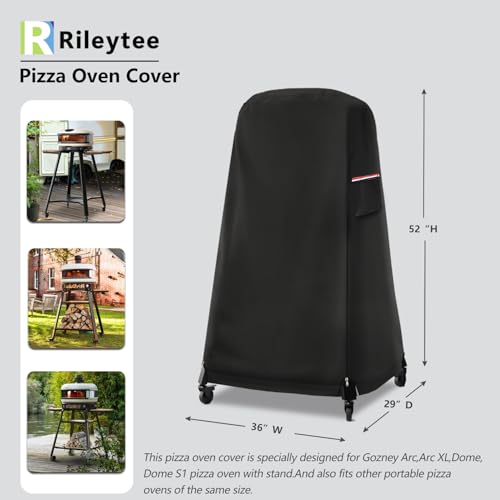 Rileytee Pizza Oven Cover for Gozney ArcArc XLDomeDome S1 Pizza Oven with StandOutdoor Heavy Duty 600D Waterproof Dustproof Pizza Oven Cover - Image 3