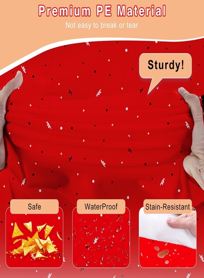 Tbsone Graduation Tablecloth 2026, 3 Pack Disposable Plastic Table Covers 54" x 108", Congrats Grad Party Supplies for College & High School Graduation (Red) - Image 3