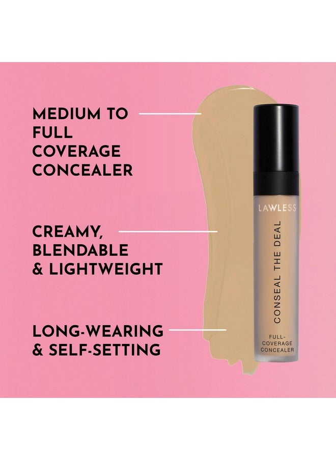 LAWLESS - Lawless Conseal The Deal Lightweight Longwear Everyday Concealer - Cashew - with Antioxidants and Caffeine to Reduce Dark Circles and Puffiness. Long-Wearing and Self-Setting, Silicone-Free - 5 ml. - Image 1