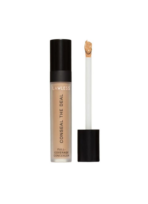 Lawless Conseal The Deal Lightweight Longwear Everyday Concealer - Cashew - with Antioxidants and Caffeine to Reduce Dark Circles and Puffiness. Long-Wearing and Self-Setting, Silicone-Free - 5 ml.