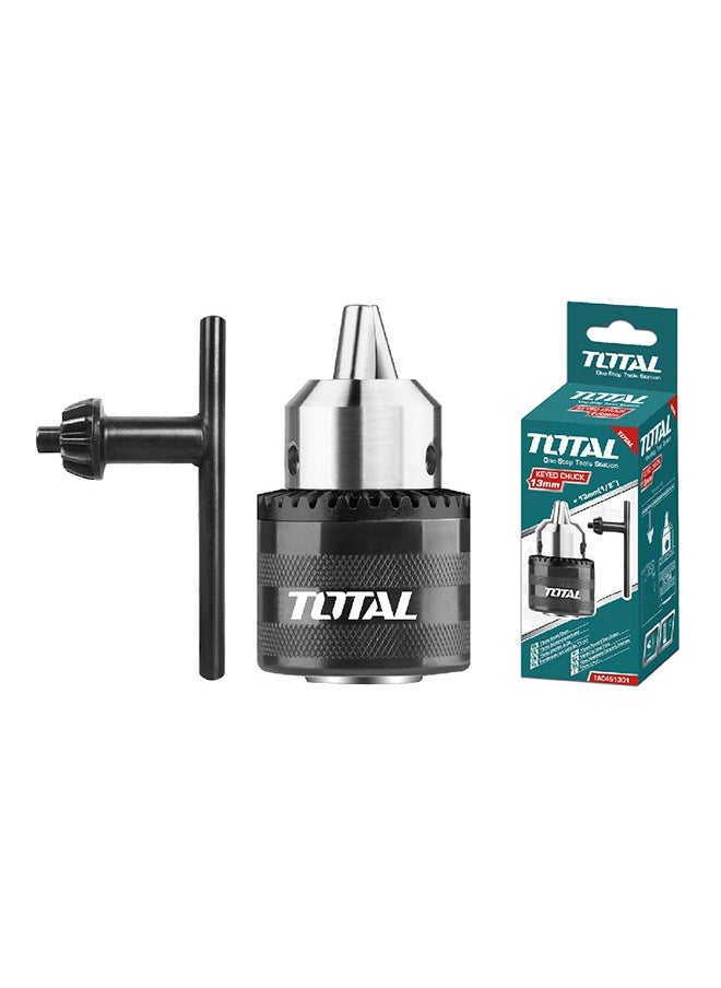 Total Tools TOTAL Drill Chuck with Key – 1.5 to 13mm Capacity | 1/2" Connection Size | Heavy-Duty Metal Keyed Chuck for Drills & Rotary Tools  - Image 2