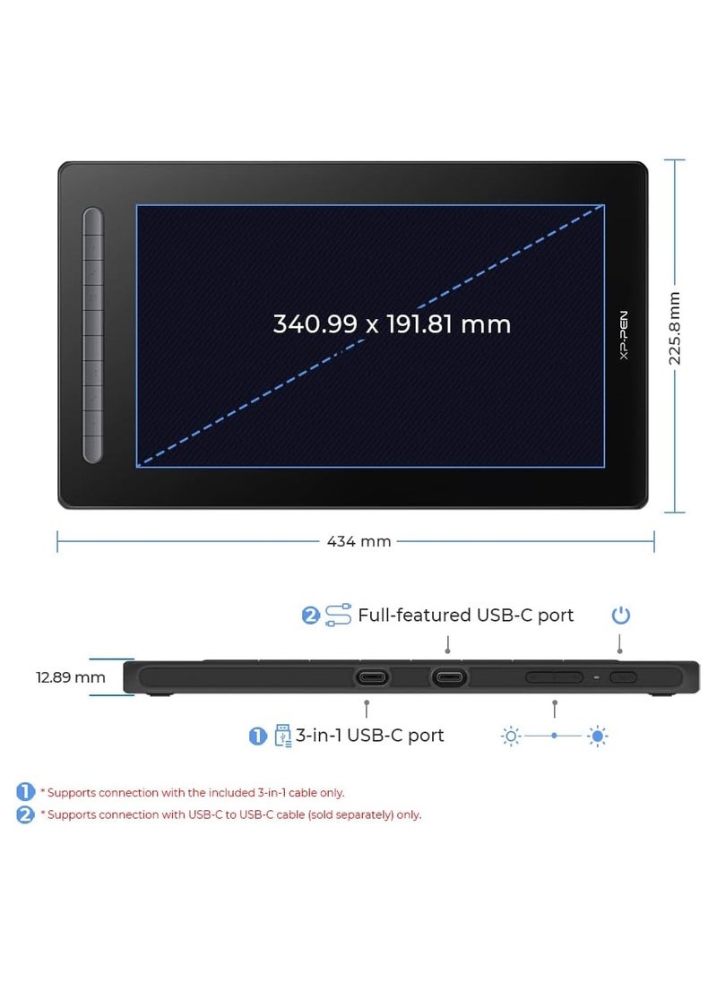 XP-PEN Artist 16 (2nd Gen) – 15.4" Full-Laminated Drawing Tablet with X3 Smart Chip Stylus, 8192 Pressure Levels, 10 Shortcut Keys, 127% sRGB Color Gamut  - Image 2