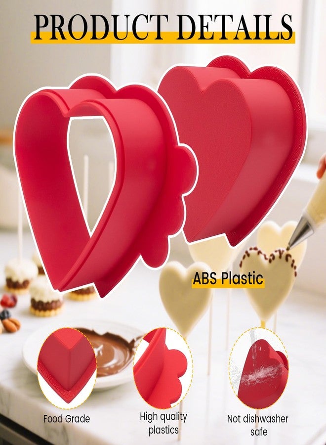 KCMOSGI 2Pcs Cake Pop Molds, Circle and Heart Cake Pop Cutter and Pusher, Baking Tools for Cake Shop Home Baking, Birthday Party - Image 3