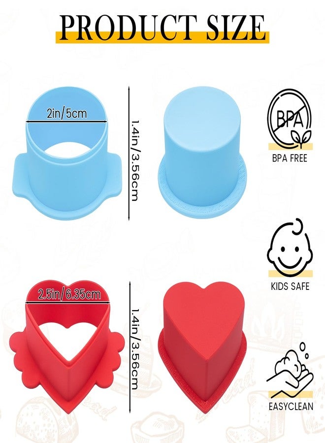 KCMOSGI 2Pcs Cake Pop Molds, Circle and Heart Cake Pop Cutter and Pusher, Baking Tools for Cake Shop Home Baking, Birthday Party - Image 2