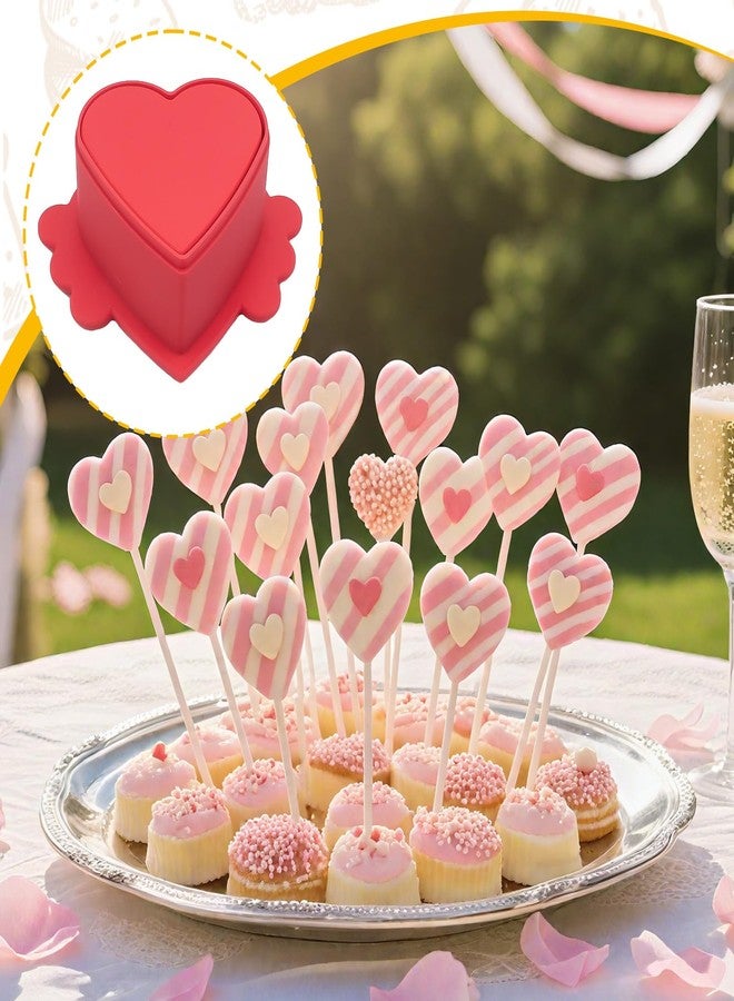 KCMOSGI 2Pcs Cake Pop Molds, Circle and Heart Cake Pop Cutter and Pusher, Baking Tools for Cake Shop Home Baking, Birthday Party - Image 5