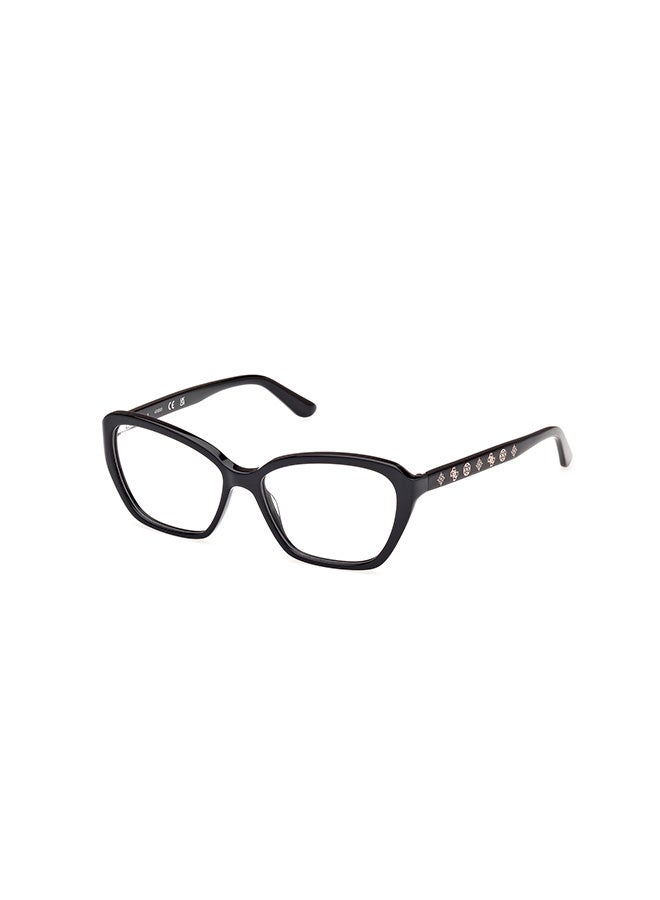 GUESS Women's's Butterfly Eyeglass Frames Shiny Black GUESS GU5011500154 54 mm - Image 1