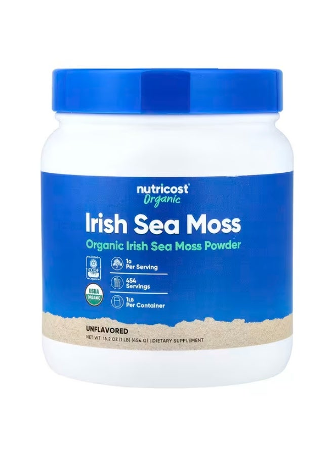 Nutricost, Organic Irish Sea Moss Powder, Unflavored, 16.2 oz (454 g) - Image 1