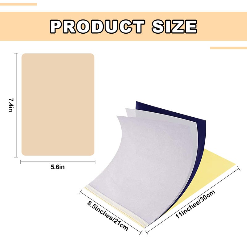 Jconly Tattoo Practice Skins with Transfer Paper - 35Pcs Fake Skin and Stencil Paper Kit Includes 25Pcs Tattoo Paper and 10Pcs Double Sided Practice Skins - Image 5