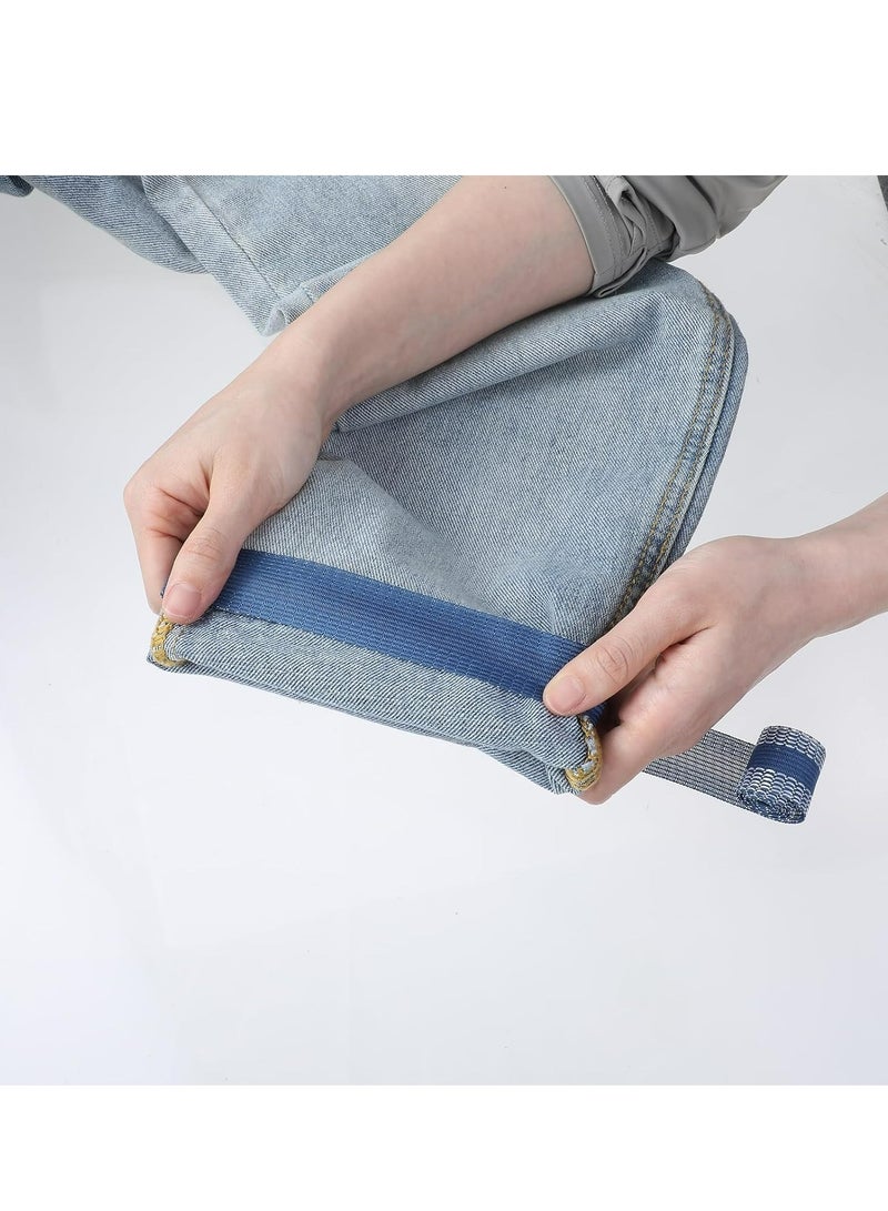 Trousers Edge Modified Strips, Iron-on Instant Hem Tape, 5m/5.47inch Pants Edge Shorten Self-Adhesive, 25mm Trouser Mouth Paste Edge Fabric Tape for Suit Jeans Trousers, DIY Sewing Accessories (Blue)  - Image 5