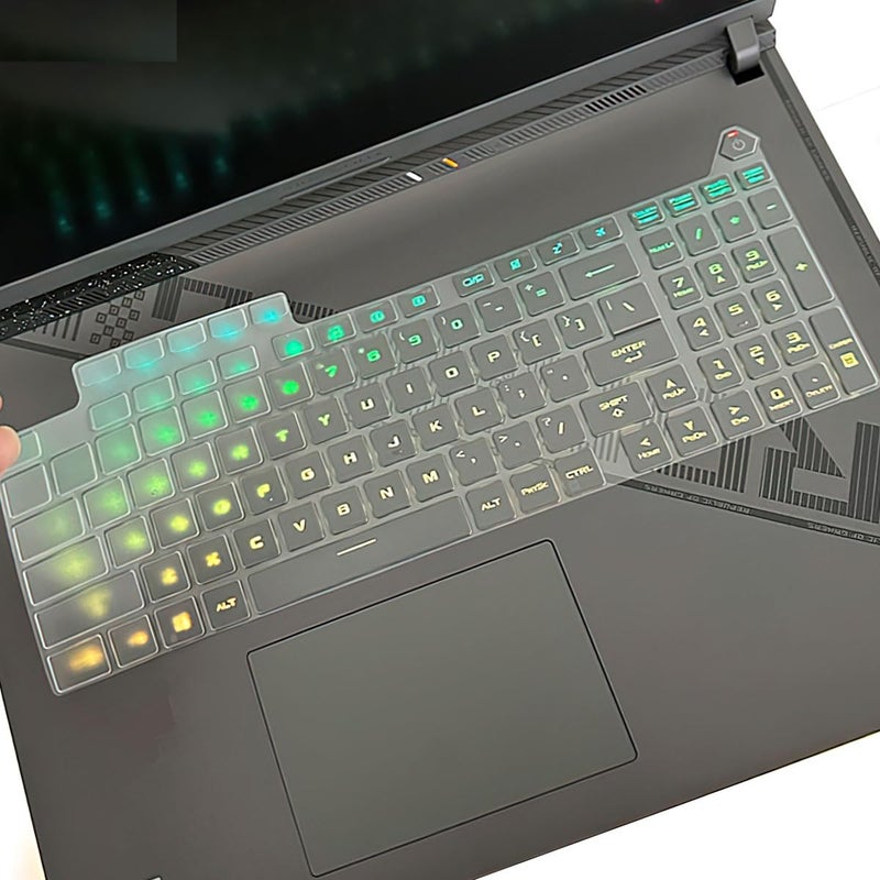 MUBUY-GOL غطاء لوحة مفاتيح فائق النحافة لجهاز ASUS ROG Strix Scar 18/ROG Strix G18 بحجم 18 بوصة لأجهزة الكمبيوتر المحمولة للألعاب، ROG Strix Scar 18 G834 G834JY و ROG Strix G18 G814 G814JI G814JZ G814JU/JV/JYG814JIR/JZR/JVR (TPU) - Image 1