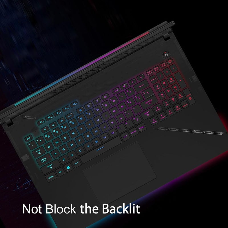 MUBUY-GOL غطاء لوحة مفاتيح فائق النحافة لجهاز ASUS ROG Strix Scar 18/ROG Strix G18 بحجم 18 بوصة لأجهزة الكمبيوتر المحمولة للألعاب، ROG Strix Scar 18 G834 G834JY و ROG Strix G18 G814 G814JI G814JZ G814JU/JV/JYG814JIR/JZR/JVR (TPU) - Image 4
