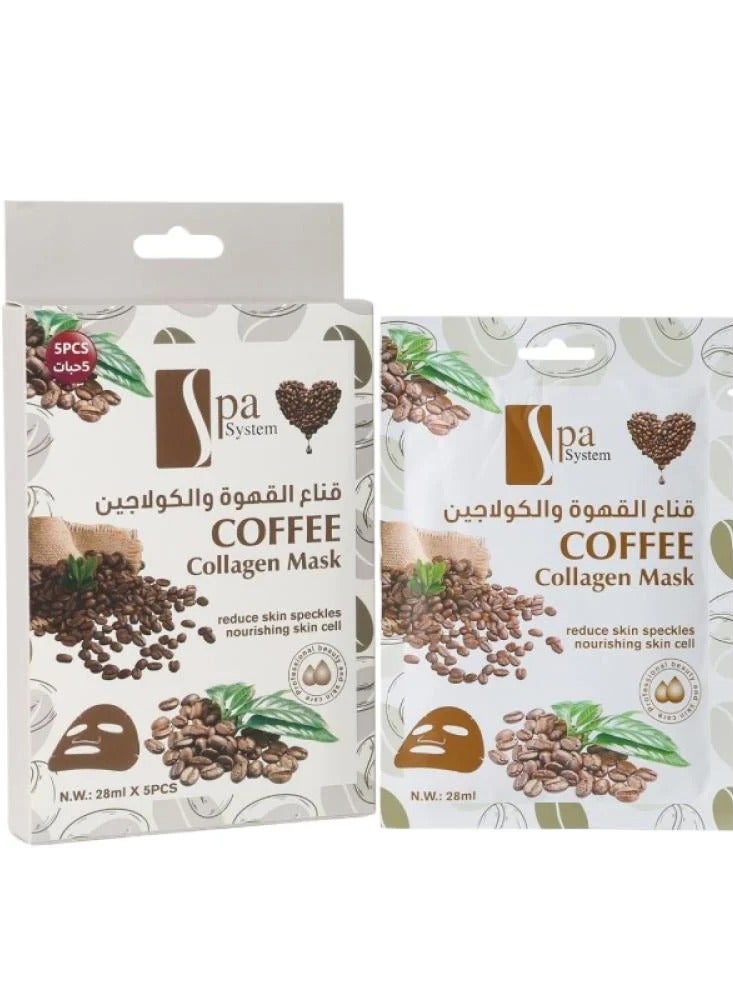 Spa System Coffee & Collagen Mask 5 Pieces 28Ml