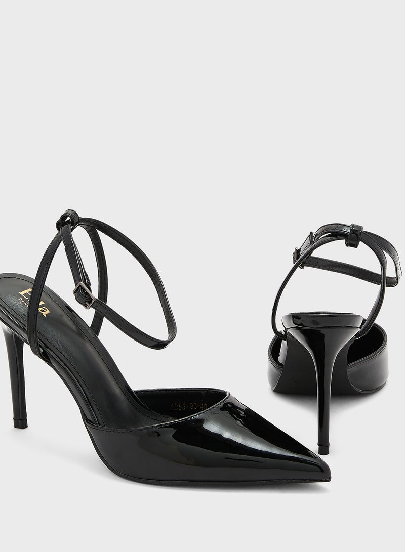 ايلا حذاء كعب عالٍ مدبب بحزام إغلاق - Image 4