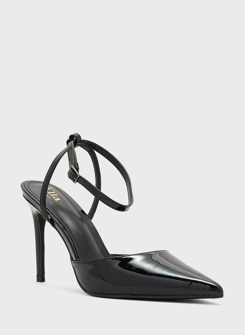 ايلا حذاء كعب عالٍ مدبب بحزام إغلاق - Image 2