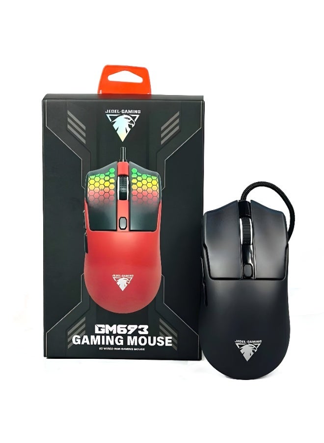 JeDEL GM693 Ergonomic with RGB Light Wired Gaming Mouse With 7200 Dpi - Image 5