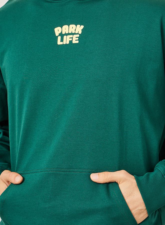 Styli Oversized Front & Back Outdoor Puff Print Terry Hoodie - Image 4