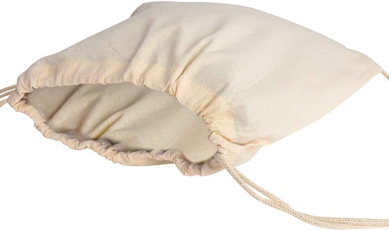 TBF (12 Pack) Set of 12 Durable Cotton Canvas Drawstring Backpacks Cinch String Bags Bulk 14 x 16 - Image 3