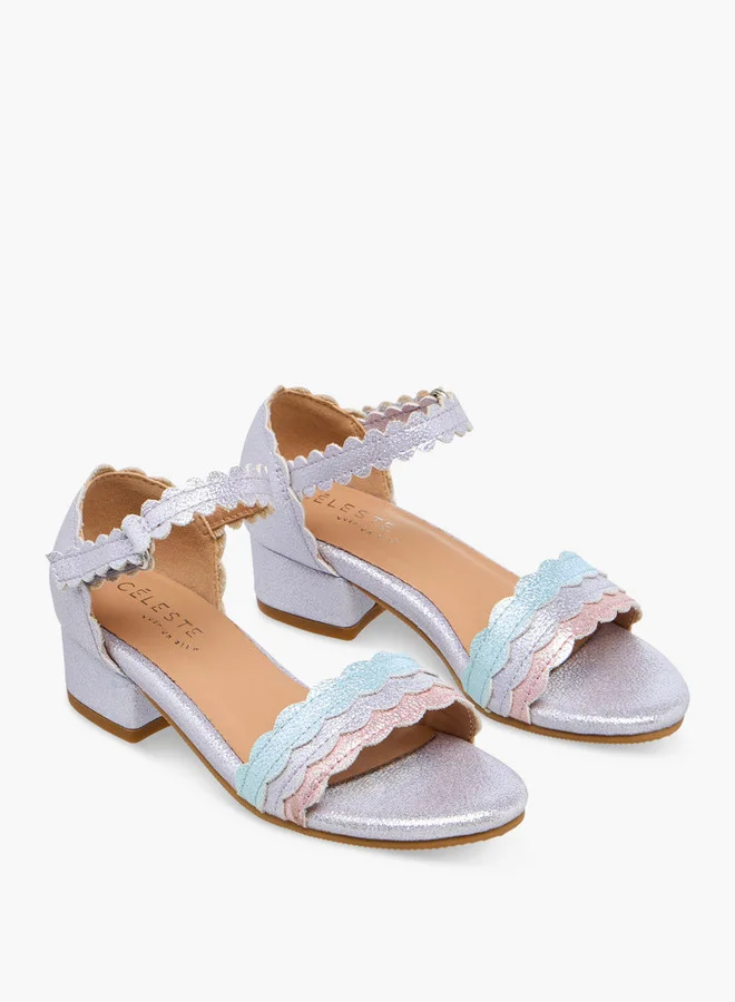 سيليست Girls Block Heel Ankle Strap Sandals Ramadan Collection