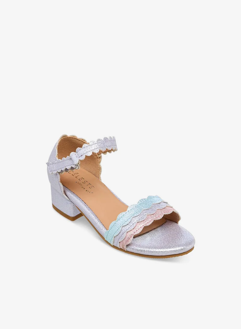 سيليست صنادل بكعب عريض بحزام للكاحل للبنات - تشكيلة رمضان