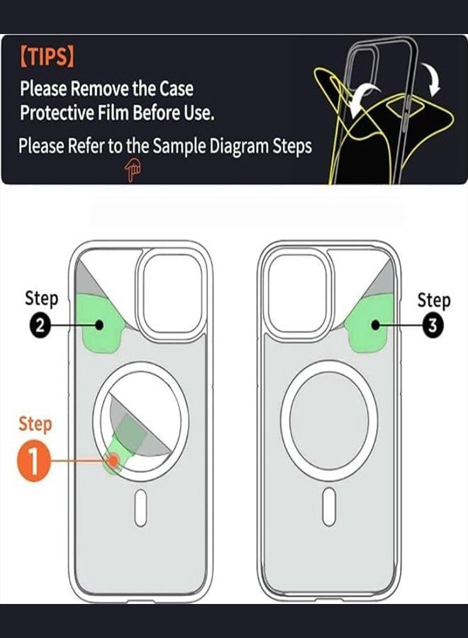 Magsafe Case for iPhone 12/12 Pro Magsafe Clear Cover Magnetic Wireless Charging Support, Shockproof Protection, Scratch-Resistant for iPhone 12/12 Pro - Black - Image 3