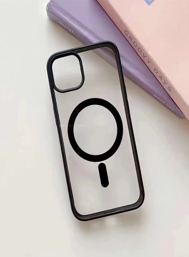 Magsafe Case for iPhone 12/12 Pro Magsafe Clear Cover Magnetic Wireless Charging Support, Shockproof Protection, Scratch-Resistant for iPhone 12/12 Pro - Black - Image 2