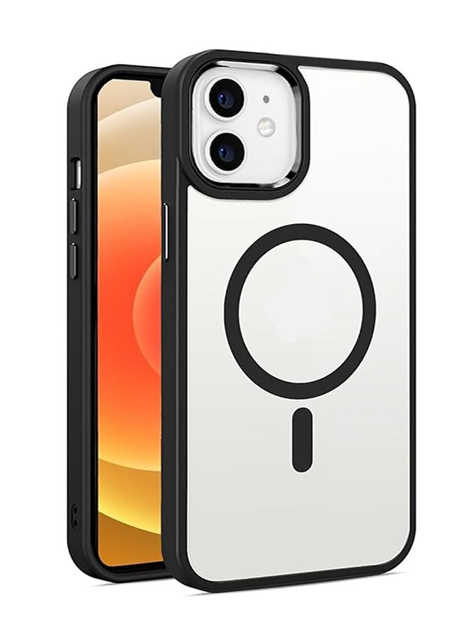 Magsafe Case for iPhone 12/12 Pro Magsafe Clear Cover Magnetic Wireless Charging Support, Shockproof Protection, Scratch-Resistant for iPhone 12/12 Pro - Black - Image 1