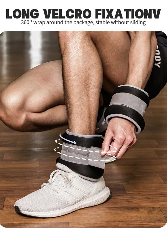 LJRN 2Pcs Ankle Weights Leg Arm Weights Wrist Weights Set with Adjustable Strap for Jogging, Gymnastics, Aerobics, Physical Therapy-0.3KG Each - Image 3