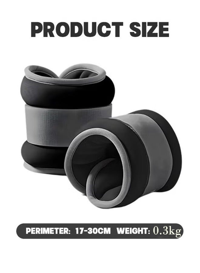 LJRN 2Pcs Ankle Weights Leg Arm Weights Wrist Weights Set with Adjustable Strap for Jogging, Gymnastics, Aerobics, Physical Therapy-0.3KG Each - Image 5