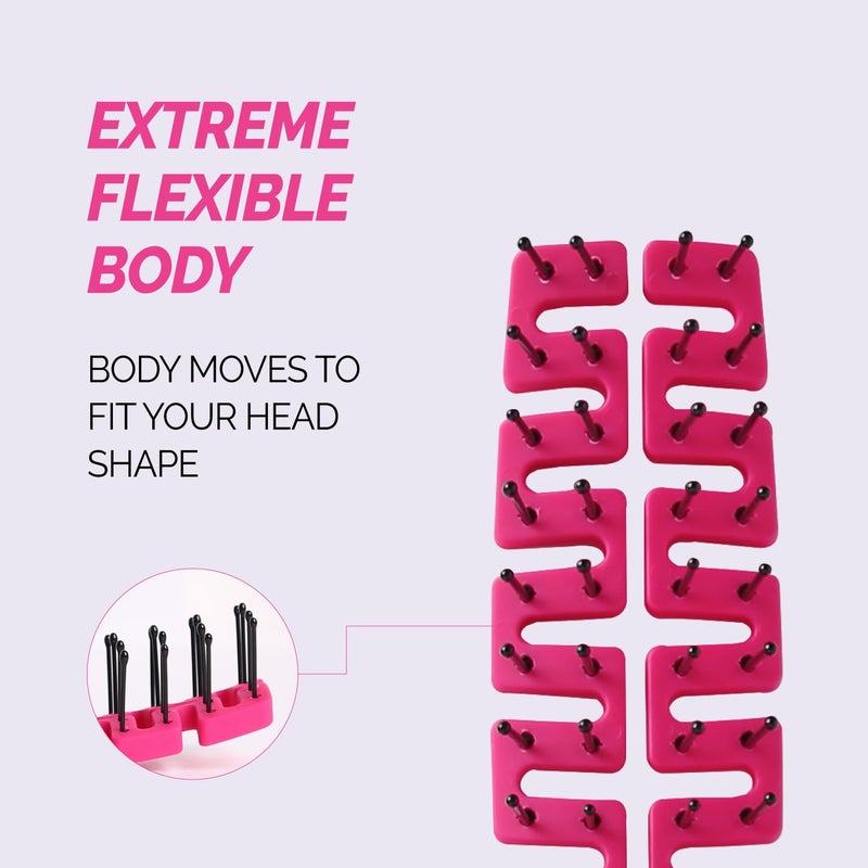 F3 Systems Compact Folding Hair Brush with Mirror - Detangling Comb for Adults & Kids, Portable for Travel & Storage, Wet & Dry Hair - Image 5