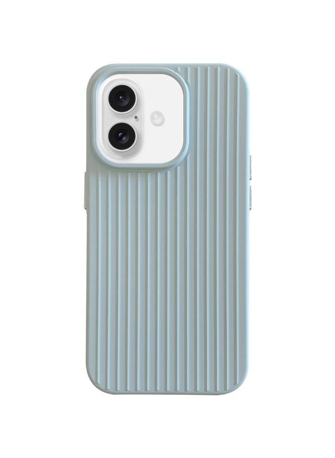 اس-توب جراب لهاتف iPhone 16 Plus مصنوع من مادة TPU هجينة من البولي يوريثين الحراري بتصميم مخطط من بلاط الماكارون - Image 1