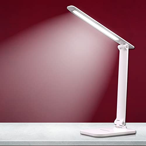 Pick Ur Needs Plastic Rechargeable LED Table Lamp/Study Lamp/Desk Lamp With Micro Usb Charging Touch Control Eye-Caring (Flip Desk Lamp),White - Image 1