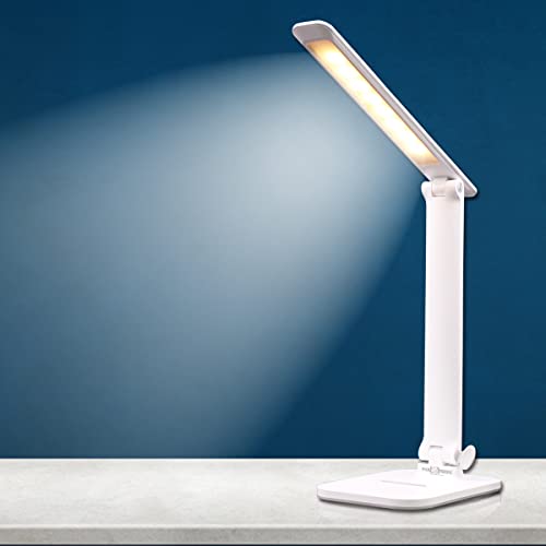 Pick Ur Needs Plastic Rechargeable LED Table Lamp/Study Lamp/Desk Lamp With Micro Usb Charging Touch Control Eye-Caring (Flip Desk Lamp),White - Image 2