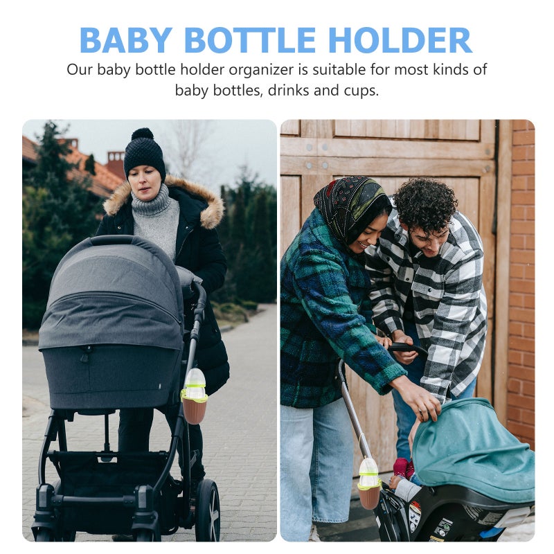 Baby Bottle Holder, Stroller Cup Organizer with Anti-Shake Design for Various Beverages - Image 3