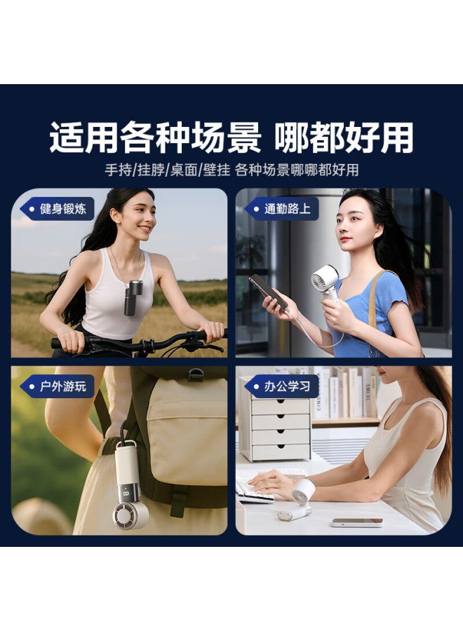 Venider [9000mah | Cooling Ice Pack] Handheld Mini Fan, Semiconductor Cooling, High-speed Air Gun, Portable Foldable Small Electric Fan, Outdoor Long Battery Life Power Bank - Image 4