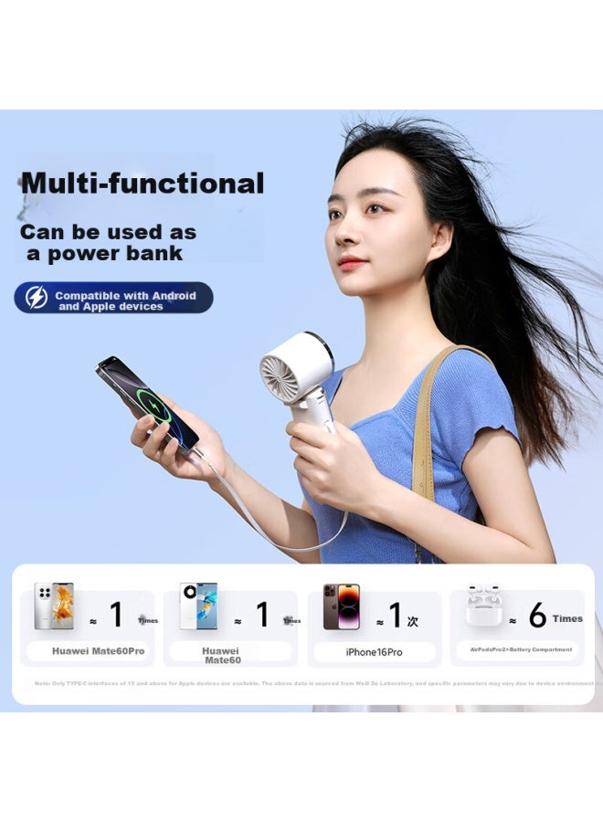 Venider [9000mah | Cooling Ice Pack] Handheld Mini Fan, Semiconductor Cooling, High-speed Air Gun, Portable Foldable Small Electric Fan, Outdoor Long Battery Life Power Bank - Image 5