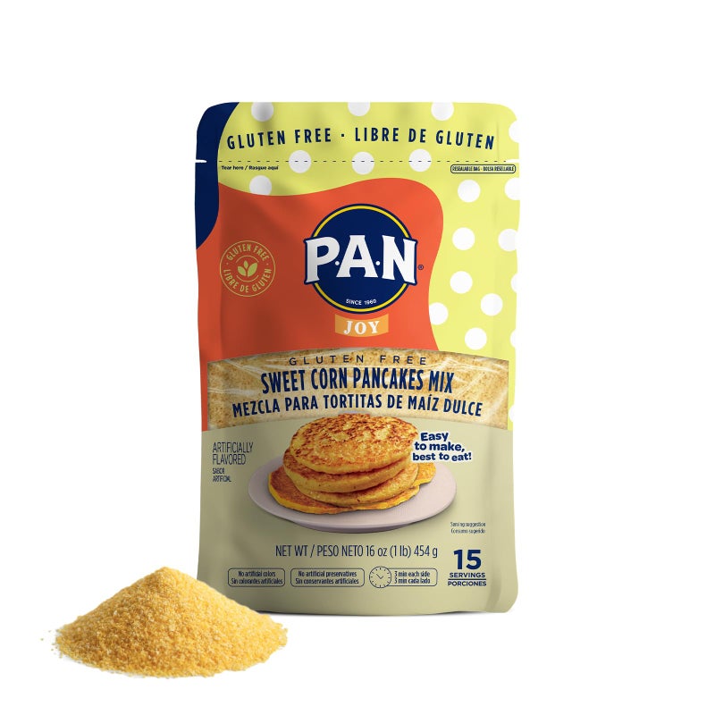 P.A.N. P.A.N Sweet Corn Pancakes Mix - Gluten Free Easy to Prepare 1 lb (Pack of 1) - Image 1