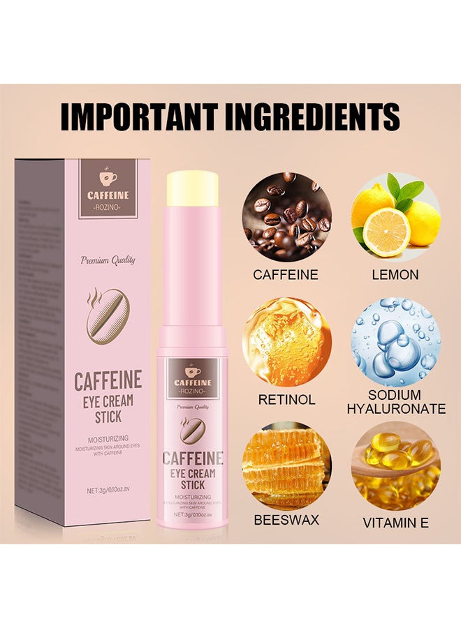 روزينو كريم العين بالكافيين، يقلل الخطوط الدقيقة، الهالات السوداء، أكياس العين، رفع البشرة، كريم شد العين المضاد للتجاعيد - Image 3
