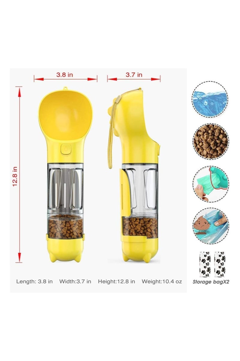 Dog Water Bottle 4 in 1 Multifunctional Dog Water Dispenser Portable Cat Water Fountain 300ml with Carrier Bag for Outdoor Walking and Travel, A Perfect Gift for your Favourite one Puppy - Image 5