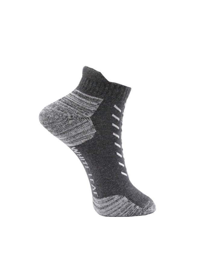 White Leaf Men’s Sneaker Half-Terry Low-Cut Socks – Breathable, Moisture-Wicking, Stay-Up Grip– 3 Pairs (Dark Gray, Blue, Black) | Suitable for All Seasons, Business Casual Wear, Free Size - Image 4