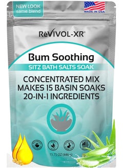 REVIVOL-XR Sitz Bath Salts for Hemorrhoid Soak, 20 Organic & Natural Soothing Ingredients. USA Made.  - Image 1