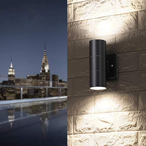 LMP Modern Outdoor Wall Light Porch Light Patio Light with Black Aluminum Finish for Decoration,Garage 4Packs Black - Image 3