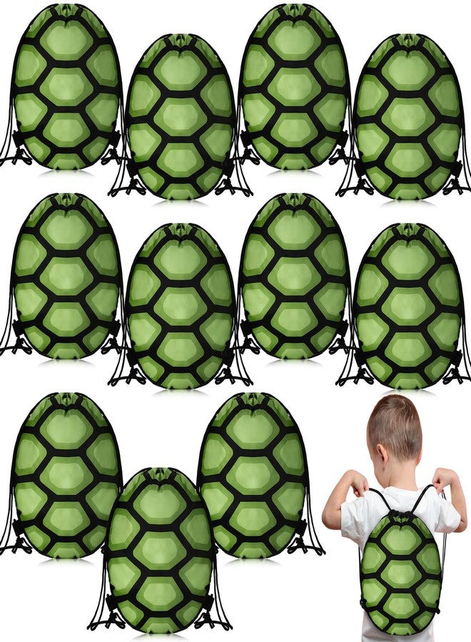 Yeyeplum 12 Pcs Turtle Party Favors Drawstring Bag Turtle Birthday Party Supplies Carnival Goodie Bags Birthday Gift Decoration - Image 1