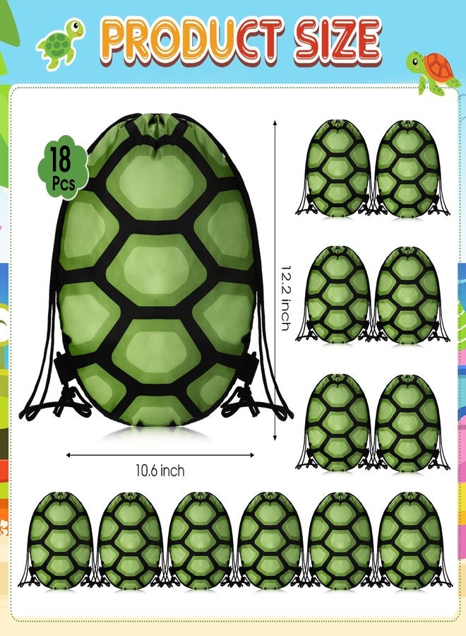 Yeyeplum 12 Pcs Turtle Party Favors Drawstring Bag Turtle Birthday Party Supplies Carnival Goodie Bags Birthday Gift Decoration - Image 3
