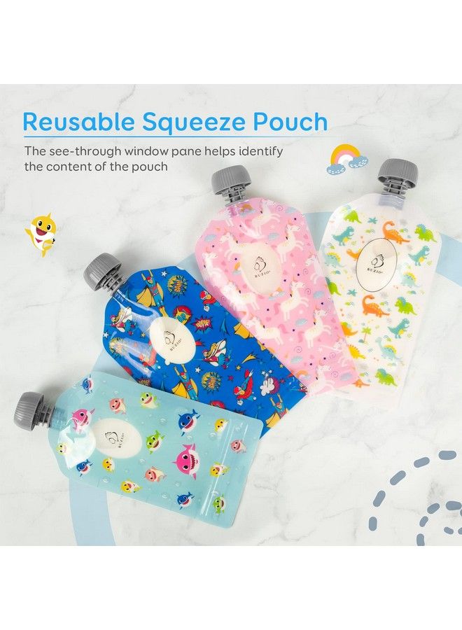 BUZIO Reusable Food Pouches 12 Packs 5Oz Toddlers Food Storage Pouch Double Zipper Squeeze Pouches Freezer Safe For Kids Diy Homemade Organic Puree  - Image 4
