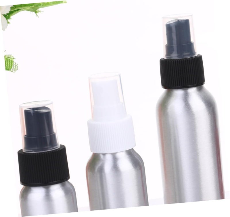 Aluminum Travel Spray Bottles Set 3pcs (30ml, 50ml, 100ml) Refillable Perfume Atomizer Bottles with Black and White Nozzles for Portable Travel and Outdoor Use - Image 3