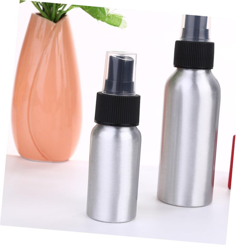 Aluminum Travel Spray Bottles Set 3pcs (30ml, 50ml, 100ml) Refillable Perfume Atomizer Bottles with Black and White Nozzles for Portable Travel and Outdoor Use - Image 5