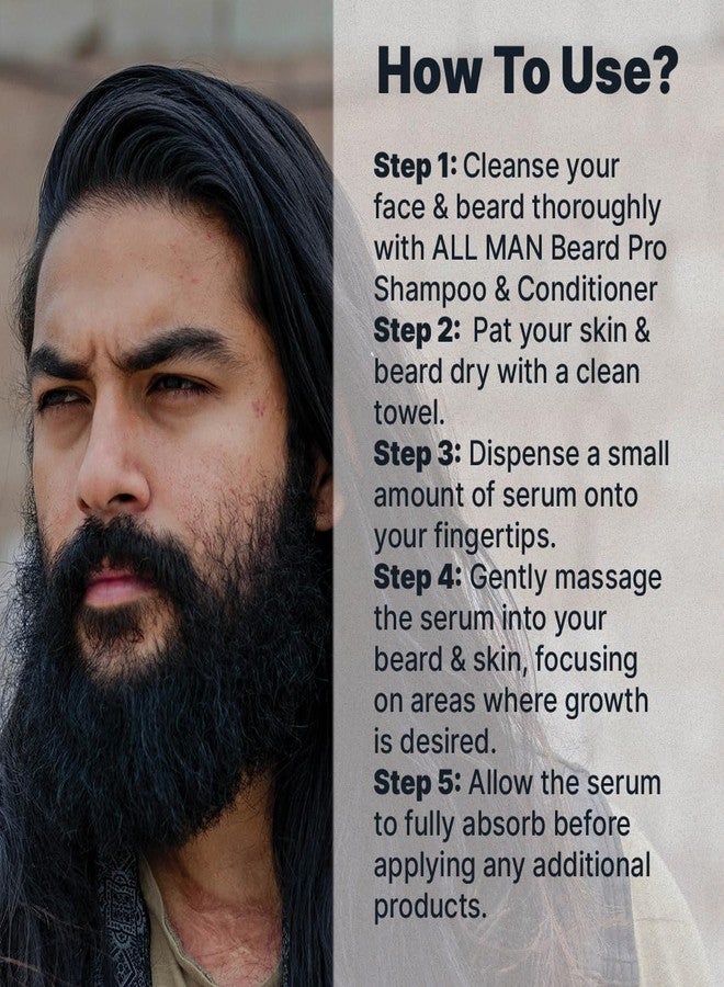 Allman ALL MAN Beard Boost Growth Serum for Faster Beard Growth & Reduce Hair Fall, with Redensyl, Rosemary Oil, & Pea Protein | 30 ml - Image 5