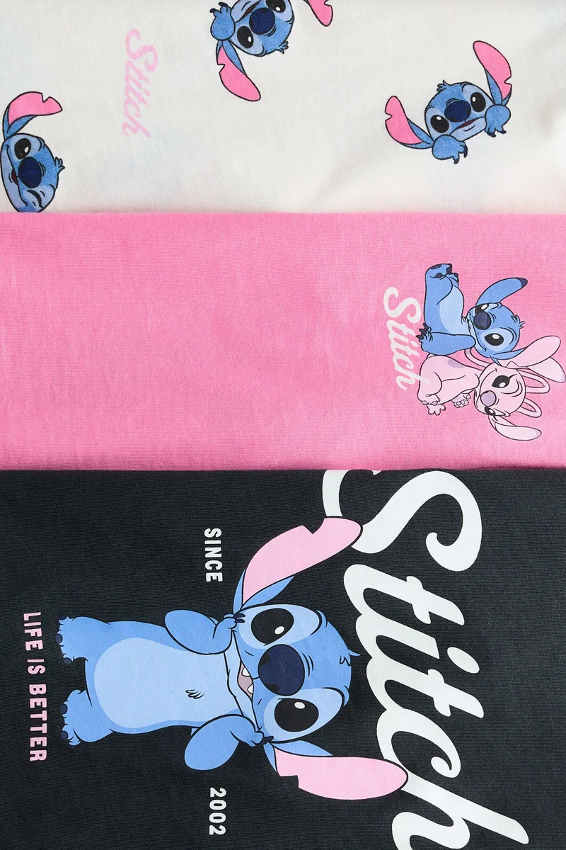 اتش اند ام بلوزة جيرسيه مزينة بطبعة - عبوة من 3 قطع